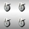 Service Caster 5 Inch 316SS Thermoplastic Rubber Swivel Bolt Hole Caster Set with Lock Brake SCC-SS316BHTTL20S514-TPRB-4 - alternate 1